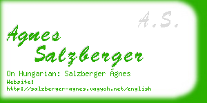 agnes salzberger business card